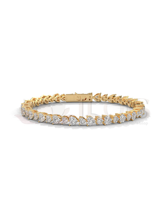 Heart Shape Diamond Tennis Bracelet