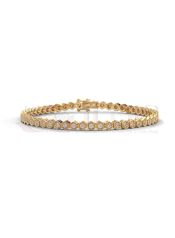 Hexa Link Diamond Bracelet
