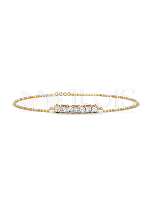 Princess Diamond Bar Bracelet