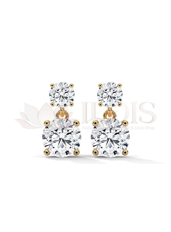 Floral Diamond Open Gold Ring