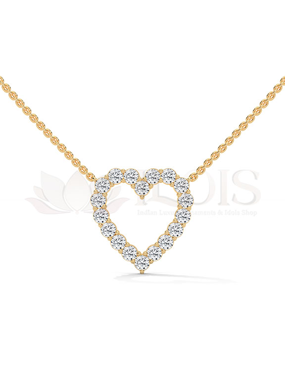 Open Heart Diamond Pendant
